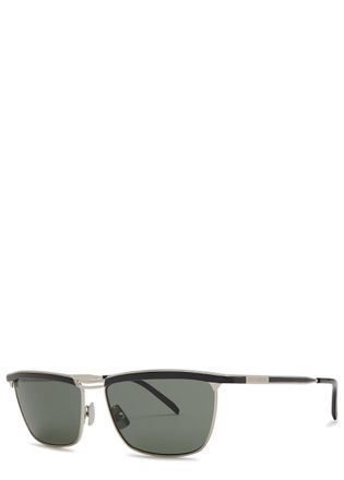 Saint Laurent Joe Square-frame Sunglasses - Silver - One Size