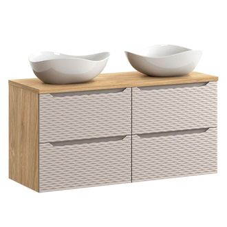 Petits Meubles Mueble lavabo 4 cajones estratificado Beige marr&oacute;n