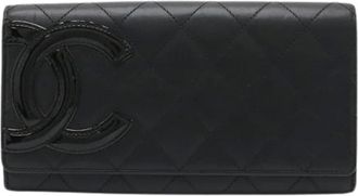 Chanel Pre-owned Wallets, female, Black, Size: ONE SIZE Pre-owned Leather Wallet