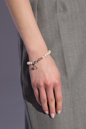 Vivienne Westwood Pearl Bracelet Aleksa, Womens, Cream