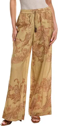 Hemant & Nandita Pull-On Linen-Blend Pant
