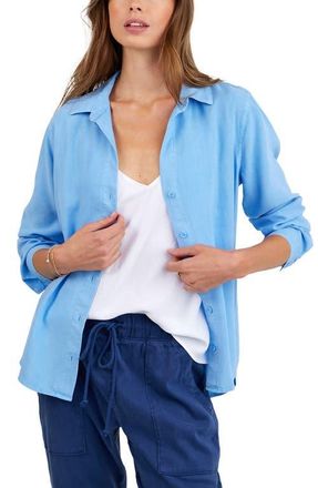 Bella Dahl Classic Button-Up Shirt in Tidal Blue at Nordstrom, Size X-Small