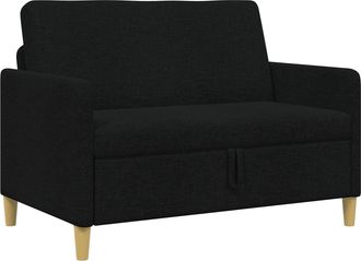 vidaXL Sof&aacute; Con Almacenamiento Negro 122 X 78 X 87 Cm Poli&eacute;ster Vidaxl