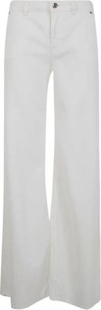 Blumarine Wide Leg Five Pockets Jeans - Dames - Loose Fit Jeans - Wit - 2XS - Jeans