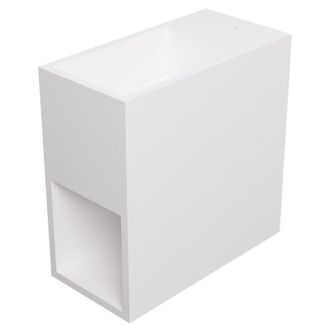 Vente-Unique Vente-unique - Mobile lavabo sospeso con nicchia 40 cm in Solid Surface Bianco - pumori