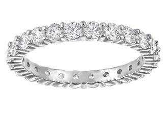 Swarovski Vittore XL White, Rhodium Plated Ring, Size 50 (US 4.75)