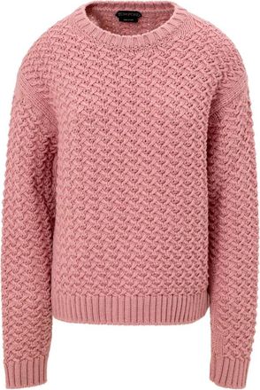 Tom Ford Roze wollen trui met ronde hals - Dames - Ronde hals truien - Roze - S - Wol - Truien & Vesten