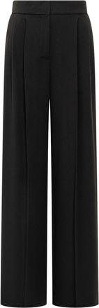 Alberta Ferretti Black Tailored Pleated Pants
