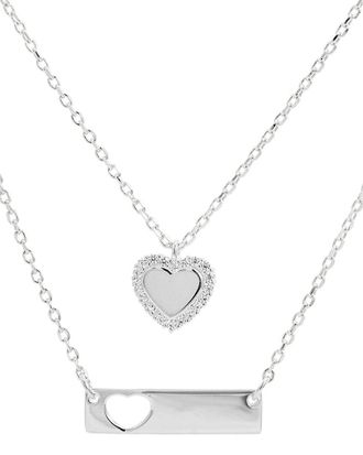 Savvy Cie Jewels Silver Cz Necklace