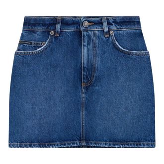 Dolce & Gabbana Denim skirt with lace - female - Dolce & Gabbana - Denim Skirts - Blue - S - Skirts