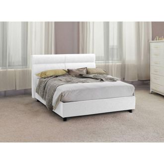 Dmora Cama Plaza Y Media Brivio, Desenfundable, Hecho En Italia, Blanco