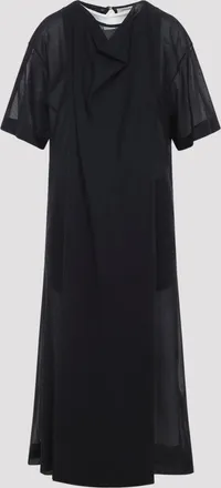 Carven Abito midi drappeggiato trasparente intagliato