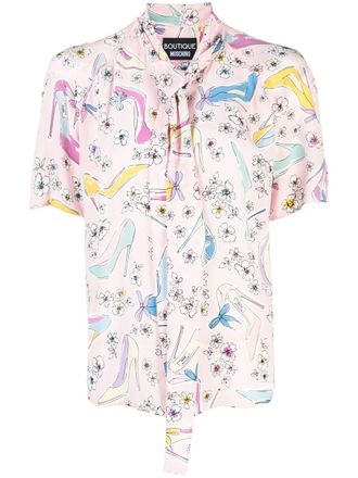 Moschino Blusa a fiori - Rosa