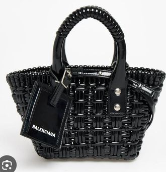 Balenciaga Black High Shine Mini Tote Size XXS