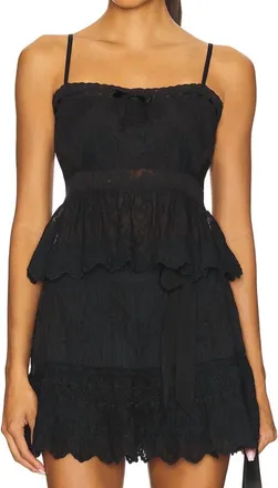 LoveShackFancy Rowina Cami Top In Black