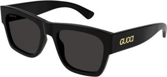 Gucci Square Zonnebril - unisex - Zonnebrillen - Zwart - 54 MM - Accessoires