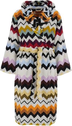 Missoni Home Murrina Badjas met Capuchon - Heren - Badjassen - Veelkleurig - XL - Katoen - Nachtkleding