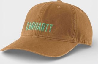 Carhartt Work in Progress Mens Carhartt Embroidered Logo Cap Tan Green - Size: O/S