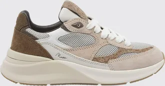 D.A.T.E. D. A.T. E. Musa Suede and Mesh Low-Top Trainers with a Leather Interior