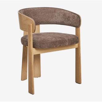 Sklum Silla De Comedor En Madera De Roble Y Tapizada Olea Sklum