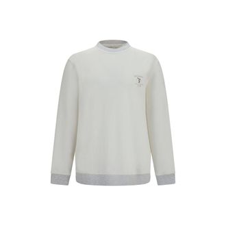 Brunello Cucinelli White Cotton Mens Sweatshirt