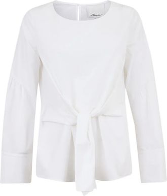 3.1 Phillip Lim Blouse met gestrikte voorkant - WH100 WHITE
