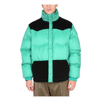 Marni Winter Jackets, male, Green, Size: L Piumino Bicolore con Logo