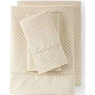 Lands End 700 Thread Count Luxe Sateen Egyptian Cotton No Iron Pillowcases in Champagne Floral Foulard at Nordstrom, Size Standard