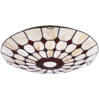 Rabalux Lampada da soffitto Tiffany 40 cm E27 2x60W marrone rotonda Marvel 8091 Rabalux