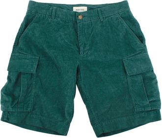 Man 1924 Emerald Green Cotton Corduroy Cargo Shorts Size 30