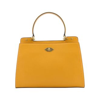 Pourchet Dames, Tassen, Geel, Maat: ONE Size Leer