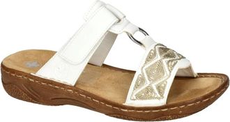 Rieker Schoenen, Dames, Wit, 37 EU, Leer, V2864-80 Alabama Slipper