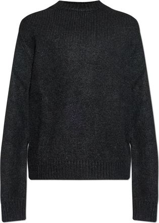 Jil Sander Wollen trui - Heren - Ronde hals truien - Zwart - L - Wol - Truien & Vesten