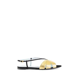 Valentino Garavani Flat Sandals, female, Multicolor, Size: 10 US Foliefoliage Slingback Pump