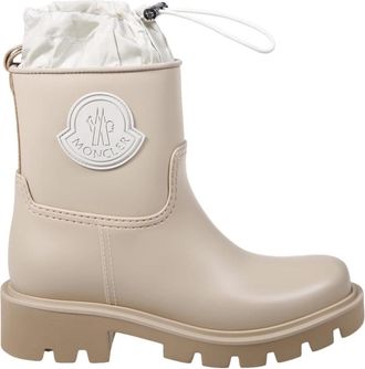 Moncler Kickstream Regenlaarzen - Dames - Regenlaarzen - Beige - 39 EU - Nylon - Schoenen