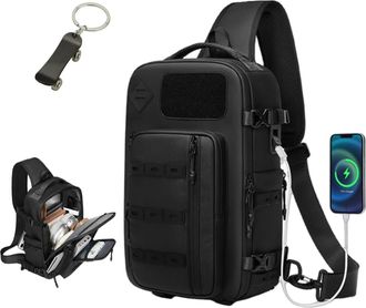 Generic Multipurpose Sling Bag For Men,Large Capacity Shoulder Bag Waterproof Chest Backpack,For Outdoor Travel