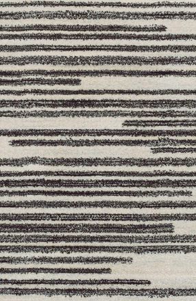 Jonathan Y Designs Khalil Modern Berber Stripe Area Rug in Cream/black at Nordstrom, Size 2Ft 0In X 8Ft 0In