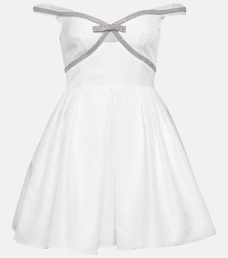 Self Portrait Miniabito in crêpe con decorazione