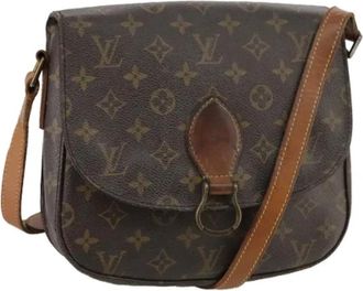 Louis Vuitton Tweedehands Canvas Louis Vuitton tassen - Dames - Vintage Schoudertas - Bruin - ONE Size - Leer - Vintage