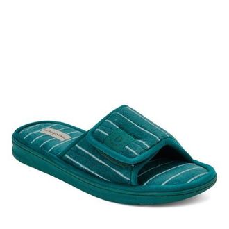 Dearfoams Collin Terry Adjustable Shower Slide Slipper in Dark Fern at Nordstrom, Size X-Large