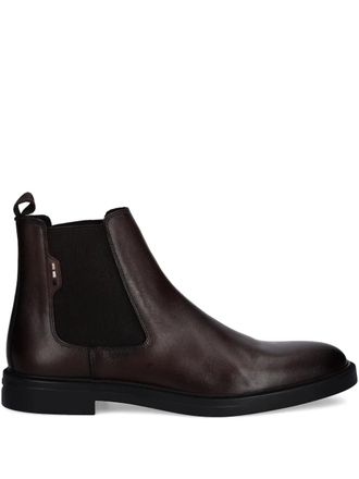 BOSS pull-tab Chelsea boots - Brown