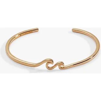 Alex and Ani Wave Cuff in Gold at Nordstrom