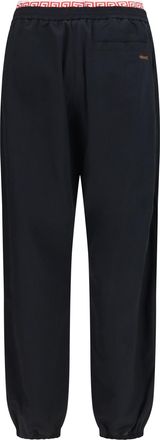 Versace Mens Nylon Jogger Pants Black Polyamide Trousers