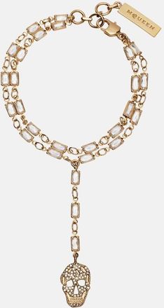 Alexander McQueen Skull crystal-embellished bracelet