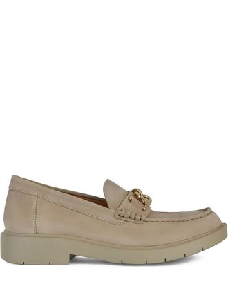 Geox Spherica chain-link suede loafers - women - Rubber/Grained Calf Leather/Calf Leather - 41 - Neutrals