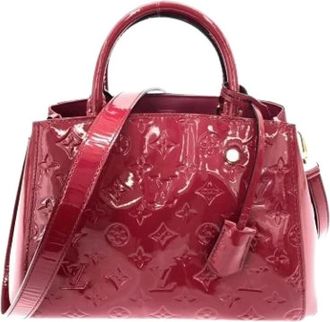 Louis Vuitton Pre-owned Handbags, female, Red, Size: ONE SIZE Pre-owned Montaigne BB Handbag