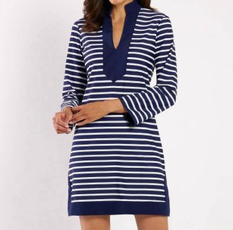 Jude Connally Kate Dress In Everyday Stripe Navy White