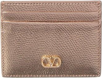 Valentino Vlogo Signature Leather Card Case