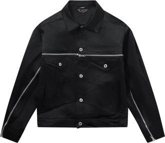 Comme Des Gar&ccedil;ons Jack met ritsdetail en knopen - Heren - Zomerjassen - Zwart - L - Polyester - Jassen