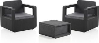 SP Berner Sp-berner - shaf Conjunto muebles de jardín Venus tete a tete - Grafito - Gris